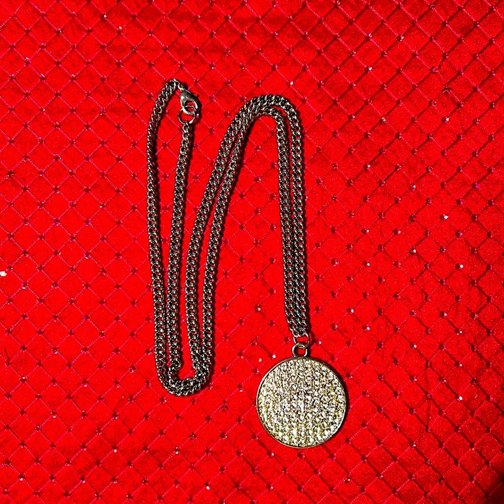 Ann Taylor Cubic Zirconia Disc Necklace